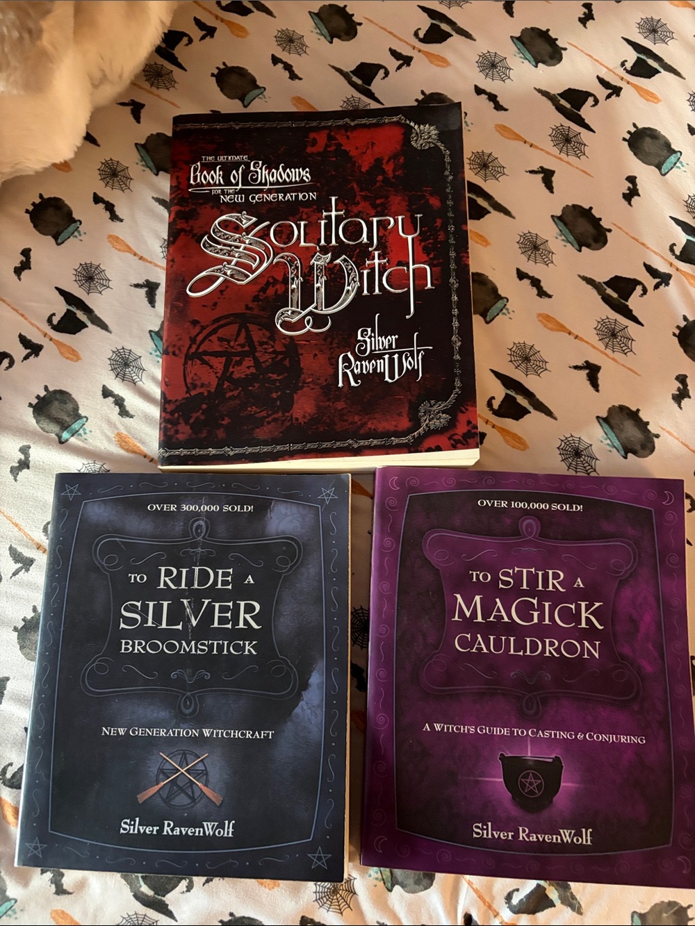 Witchcraft Book Set-of 3 By Silver Ravenwolf- Red, Purple & Blue Covers